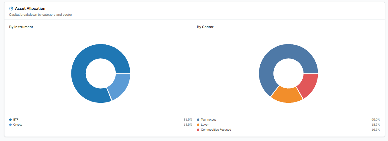 Asset allocation by instrument and sector